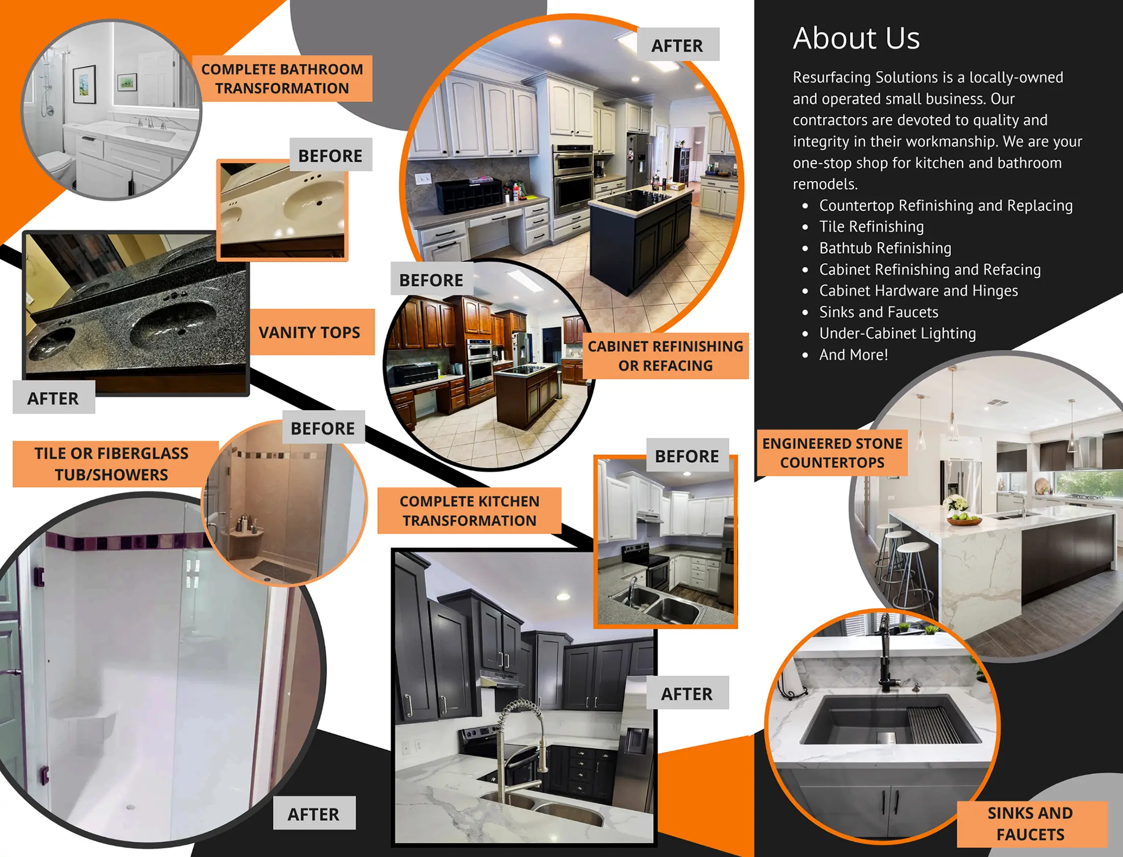 Custom Kitchen and Bathroom Remodeling Knoxville TN Refinishing Refacing Brochure Back Custom Kitchen and Bathroom Remodeling Knoxville TN Refinishing Refacing Brochure Back